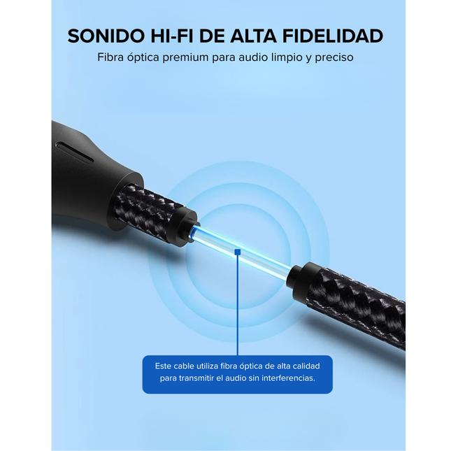 Cable de Audio Óptico Toslink 2 m Vention BAVHH | Sonido 7.1 Dolby DTS