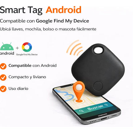 Smart Tag Android Localizador Bluetooth para Llaves, Mochila y Mascotas