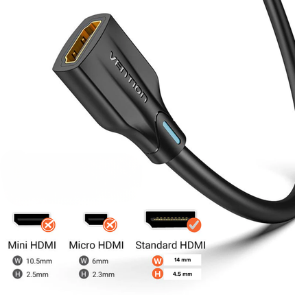 Cable Extensor HDMI 2.1 8K 48Gbps Macho a Hembra – Ultra HD HDR eARC VRR