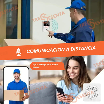 Timbre Inteligente WiFi con Cámara HD y Audio Bidireccional