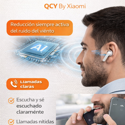 Auriculares Bluetooth TWS QCY Buds Blanco 35Hs Bluetooth 5.4