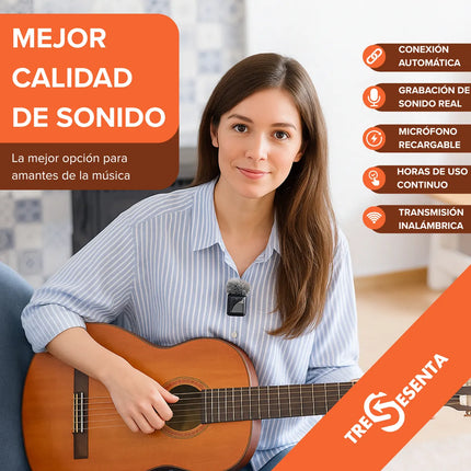 Micrófono Inalámbrico Solapero para Celular – Grabación y Video