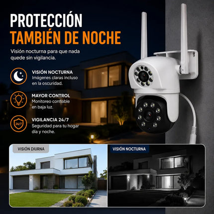 Combo x2 Cámaras de Seguridad WiFi 1080P con Visión Nocturna y Movimiento