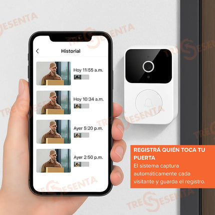 Timbre Inteligente WiFi con Cámara HD y Audio Bidireccional