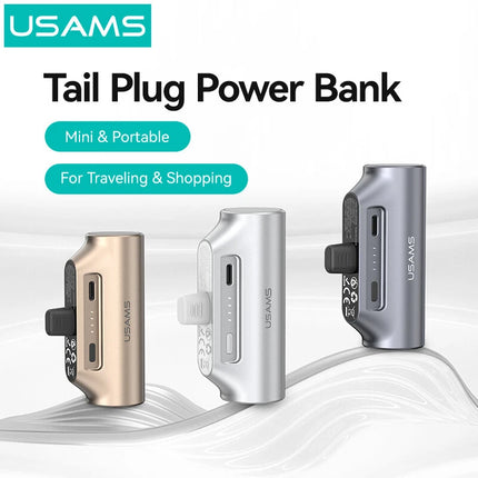 Power Bank Mini USB-C 3000mAh USAMS Portátil Para Celular