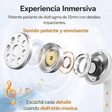 Auriculares Bluetooth QCY MeloBuds 2 N50 ANC 46dB LDAC Negro