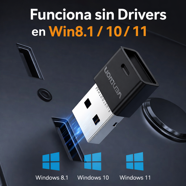 Adaptador Bluetooth 5.3 USB Vention NAHB0 Alcance 20m PC
