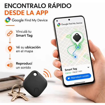 Smart Tag Android Localizador Bluetooth para Llaves, Mochila y Mascotas