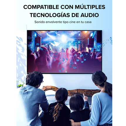 Cable de Audio Óptico Toslink 2 m Vention BAVHH | Sonido 7.1 Dolby DTS