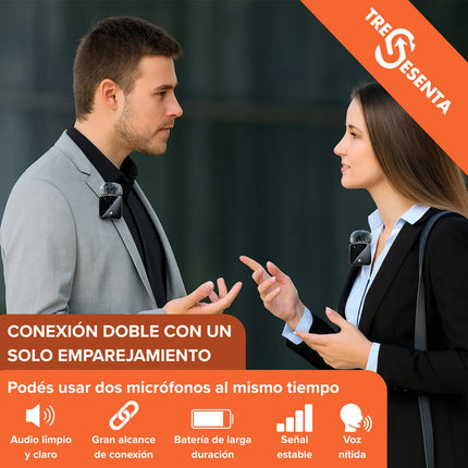 Micrófono Inalámbrico Solapero para Celular – Grabación y Video