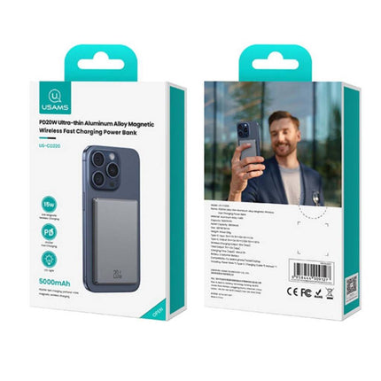 Power Bank 10000mAh USAMS Carga Rápida Portátil USB-C Blanco