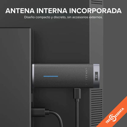 Transmisor/receptor Hdmi Inalámbrico Vention Adcb0 Full Hd Negro