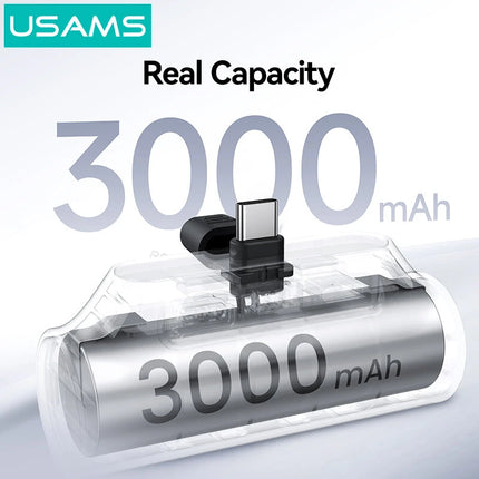 Power Bank Mini USB-C 3000mAh USAMS Portátil Para Celular