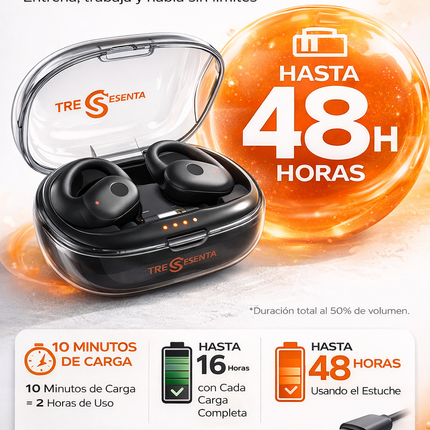 Auriculares Bluetooth Deportivos USAMS UG26 OWS Open Ear IPX5 Negro
