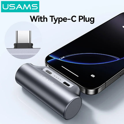 Power Bank Mini USB-C 3000mAh USAMS Portátil Para Celular