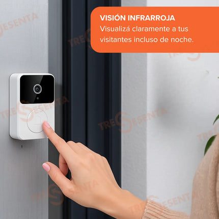 Timbre Inteligente WiFi con Cámara HD y Audio Bidireccional