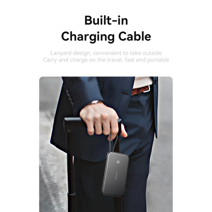 Power Bank Magnético Ultrafino USAMS 5000mAh PD 20W con Cable USB-C