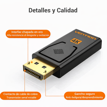 Adaptador DisplayPort a HDMI 4K 30Hz Vention