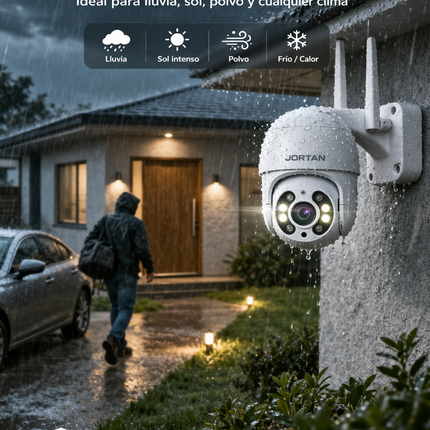 Cámara WiFi PTZ Exterior 1080P Full Color IP66 con Audio