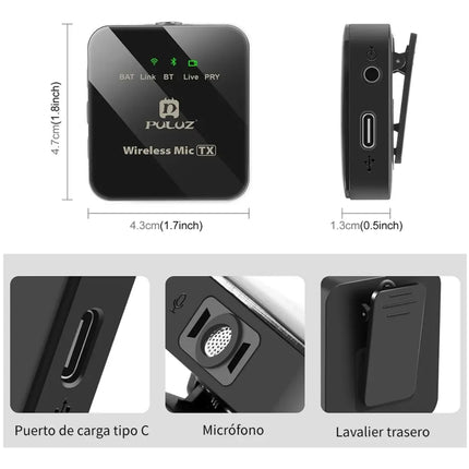 Micrófono Inalámbrico Solapero para Celular – Grabación y Video