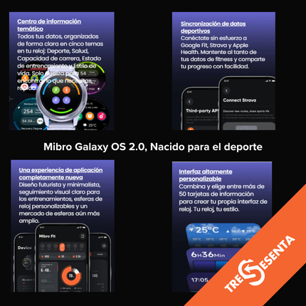 Smartwatch Deportivo Mibro GS Active 2 con GPS Dual, Llamadas Bluetooth y 5ATM