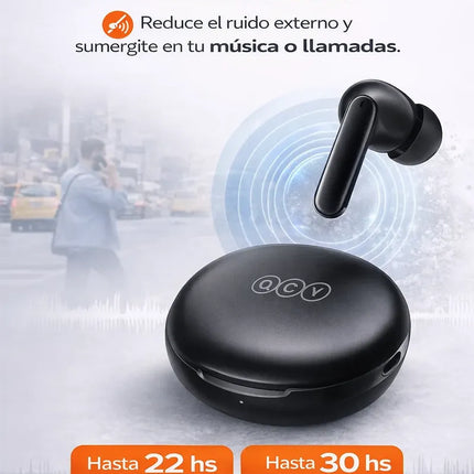 Auriculares Bluetooth QCY T13 ANC 2 TWS Negro Cancelación Activa