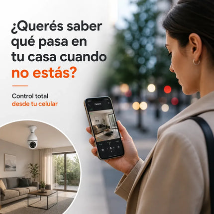 Cámara de Seguridad WiFi Tipo Lamparita 1080P con Visión Nocturna