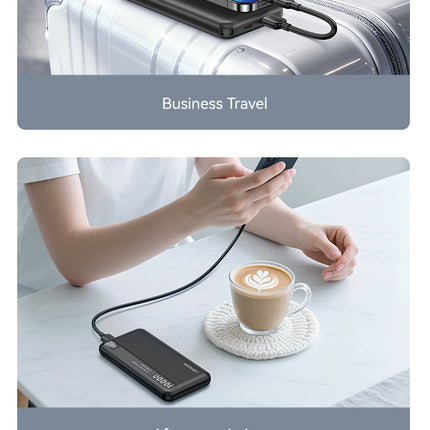 Power Bank 10000mAh USAMS 22.5W Carga Rápida Display USB-C