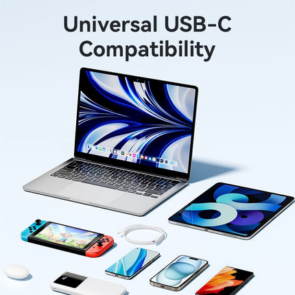 Cable USB-C a USB-C PD 60W Vention Carga Rápida Blanco