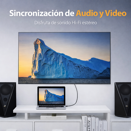 Cable HDMI 2.0 4K 1 Metro Vention Negro Alta Velocidad
