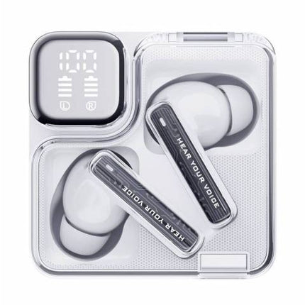 Auriculares Bluetooth QCY MeloBuds Neo LED Transparente 24h Multipunto