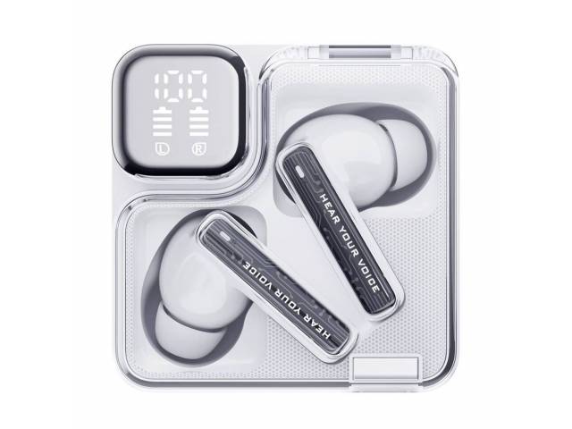 Auriculares Bluetooth QCY MeloBuds Neo LED Transparente 24h Multipunto