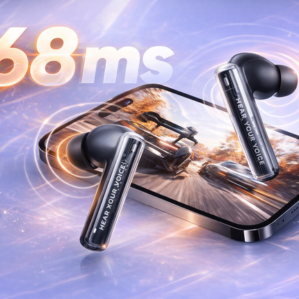 Auriculares Bluetooth QCY MeloBuds Neo LED Transparente 24h Multipunto