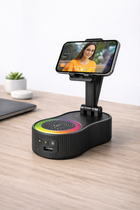 Soporte Celular Con Parlante Bluetooth y Carga RGB